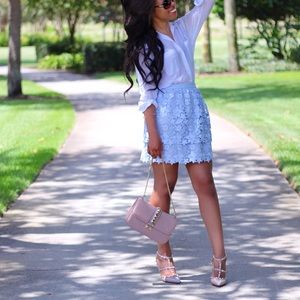 Club Monaco Floral Lace Skirt